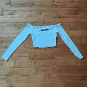 Off the shoulder crop top